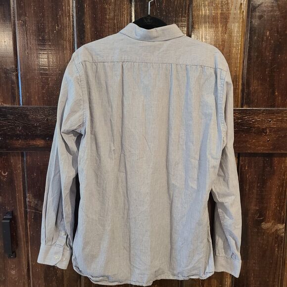 Moschino Button Up Shirt Mens 17.5 (44cm) black Embroidered Heart Long Sleeve - Picture 6 of 8